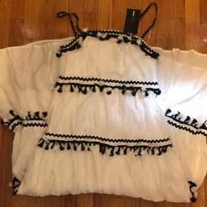 BNWT FASHION NOVA WHITE TASSEL DRESS